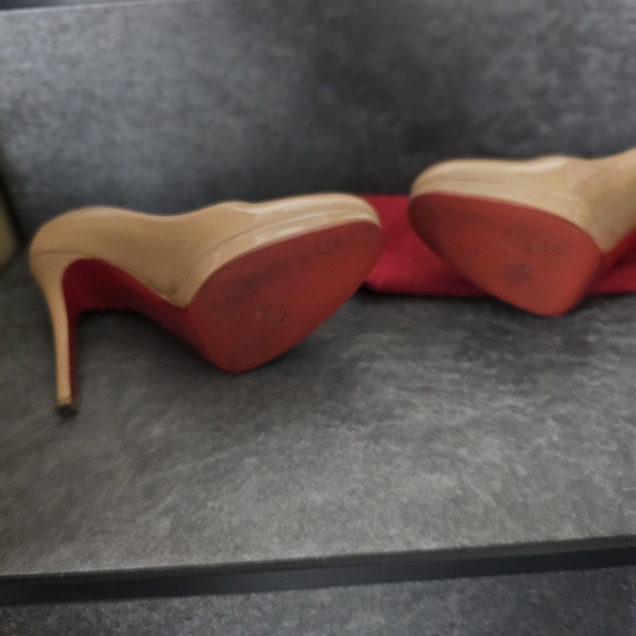 Christian Louboutin Nude Patent Leather Heels